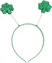 [ifundom] Patrick's Day Celebrations Headband Glittered Shamrock Party Hair Band