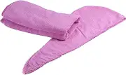 6 Colors Women Soft Spa Bath Body Wrap Set Towel Bathrobe Fast Dry Hair Drying Cap White Pink Rose Red Purple Blue Coffee for Shower Spa Sauna Bath (Light Purple)