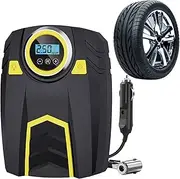 Tyre Inflator Pump – Cordless Electric Air Pump, Digital Pressure Gauge | 150PSI Rechargeable Compressor, LED Light, Auto Shut-Off, Portable for Car, Bike, Motorcycle, Ball, Air Mattress, Pool Toys