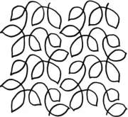 Quilting Full Line Stencil Meandering Leaves Reusable for Quilts A4 30327