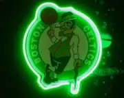 Boston Celtics Logo Acrylic Neon Lamp Sign 14" Bar Beer Hanging Nightlight EY