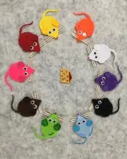 FELT BOARD STORY RHYME TEACHER RESOURCE - WHO HAS THE CHEESE? -COLOUR RECOGN