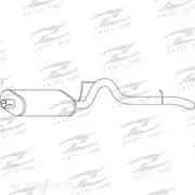 Redback Mufflers Bolt-On to suit Cherokee Wagon 2.5L Turbo Dies RM - M3446