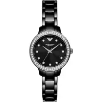 在飛比找Yahoo奇摩購物中心優惠-Emporio Armani 亞曼尼 陶瓷晶鑽女錶 母親節送