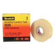 Scotch® Varnished Cambric Tape 2520, 3/4 in x 60 ft, Yellow