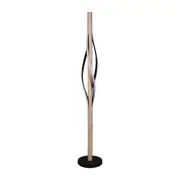 Randy Sleek Curvy LED Standing Floor Light Lamp Black/Wood
