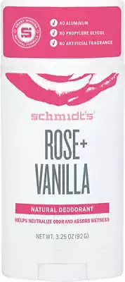 Schmidt's Natural Deodorant Stick Rose & Vanilla 92g