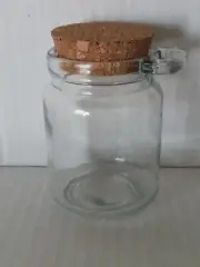 Small Clear Glass Bottle with Wooden Cork
