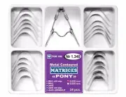 Dental "Pony" Contoured Matrices with "Slot" Springclip tool 24pcs set