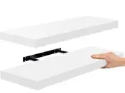 Sorbus White Floating Shelves come in a set of 2, each measuring 24"x9" NIB