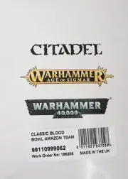 CLASSIC Blood Bowl Amazon Team (Metal) Rare OOP - Games Workshop Citadel Amazons