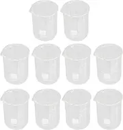 10Pcs Scientific Beaker, 250mL Laboratory Grade Glass Beakers with Clear Scales Tool Set Kit for Experiment