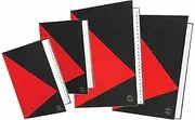 Marbig 18961 Red & Black Notebook with Index A4 200 Page