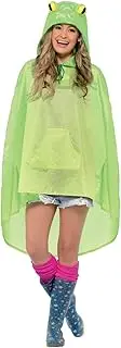Smiffys Adult Unisex Frog Party Poncho, One Size, Color: Green, 27612