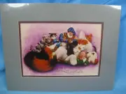 LUCY SYNK signed "BATH TIME" Matted Lithograph Art 87/200 LIMITED EDITION