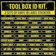VALIANT COLLECTIONS – Tool Box Kit Stickers–Vinyl Decal for Car and Van Lab–Indoor & Outdoor use for Long Lasting–Tool Box Waterproof Sticker for Machine Organizer–Removable Sticker for Mirror–VC 417