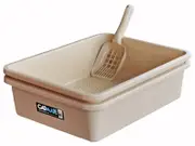Catmate Two Piece Sieve Litter Tray Kit Beige