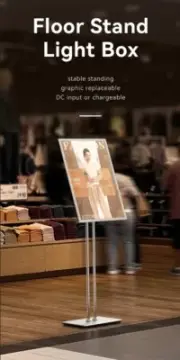 custom sign luminosity led promotion shop mall stand up battery food (27x17 in)
