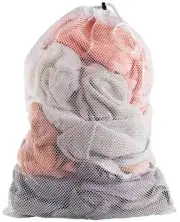 Commercial Mesh Laundry Bag - Sturdy Mesh Material with Drawstring Closure.