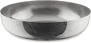 Alessi Extra Ordinary Texture JM17/24 T - Minimal Design Round Basket in 18/10 Stainless Steel with Decorations, Embossed granules, 24 cm