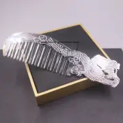 Pure S999 Fine Silver 999 Comb Lucky Dragon Healthy Hair Comb 40-41g 5.3inch