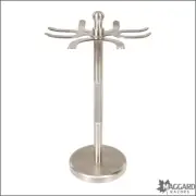 Maggard Razors - Razor and Brush Stand, Stainless Steel - 4 Prong