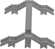HAWILLOSCH Realistic DIY Train Bridge for Railway Scenery Compact Sand Table Ornament for Collectors and Hobbyists