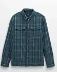 NWT prAna Mens XXL Copper Skies Lined Flannel Shirt Jacket Shacket Plaid Button
