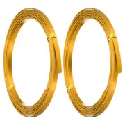 18 Gauge 5mm Wide Flat Wire, 10Ft 2 Roll Bendable Flat Bezel Wire, Gold