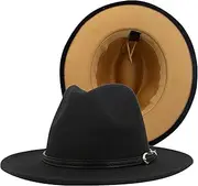 [Hiliby] Pack Caps Hats Wool Hat Hat for Men Jazz Tone Women Fedora Red Wide Bottom Casual Panama Two Baseball Caps Tr Hat