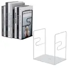 Sturdy Metal Bookends Anti-slip Desktop Bookshelf Magazine Storage Rack Home