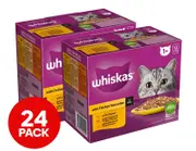 2 x 12pk Whiskas 1+ Years Cat Food Chicken Favourites in Jelly 85g
