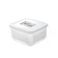 在飛比找蝦皮商城優惠-【日本NAKAYA】雙層瀝水保鮮盒1.1L《泡泡生活》食材保