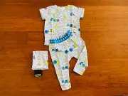 Bonds Balloon Logo Clouds Blue Yellow Short Sleeve PJ Sleep Set Size 2 BNWT