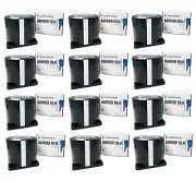 12 x Black Barrier Tape Film, Dental Tattoo, Adhesive 2400 4" x 6" Sheets