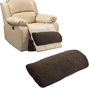 Recliner Leg Rest Cushion Sofa Footrest Pillow (23 x 10 x 2 in) Multi Purpose Half Moon Foot Pillow Under Knee Pillow for Leg, Neck, Waist, Ankle Support (1Pcs, Brown)