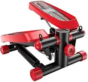 2 in 1 Exercise Stepper - Fitness Stepper with LCD Monitor(Red)