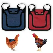2 Pieces Premium Chicken Saddles Feather Wing Protector Adjustable Straps