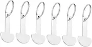 [NIYANGLE] 6pcs Metal Shopping Trolley Tokens Keychain Portable Keyring Removers for Shopping Cart Practical Keychains for Everyday Use and Durable and Easy to Carry
