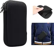Neoprene Phone Pouch for iPhone 11 pro,XS,X,6.1 inch Universal Cell Sleeve Mobile Bag with Zipper, Neck Lanyards Straps
