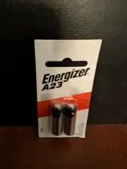 Energizer A23 Battery 12Volt 23AE 21/23 GP23 23A 23GA MN21 - 2 Pack - Sealed