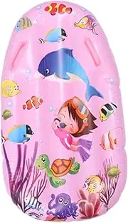 1Pc Double Handle Inflatable Surfboard Float Durable Pink Swimming Pool Beach Float for Summer Fun Water Play