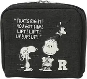[Peanuts] Snoopy 27701215 Women's Pouch Initial 27701215A Initial R Dark Gray [A] Approx. Width 4.7 x Height 4.3 x Depth 1.6 inches (12 x 11 x 4 cm), Initial R Dark Gray (A), 約 横12cm×縦11cm×マチ4cm