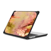MacBook Pro 14-inch (M1 - M4) Bounce Case WINTER DREAMLAND 3 - Colorful Abstract Acrylic Painting Art Peach Coral Pink Mauve Maroon Wine Plum Purple Brown Green Nature Coastal Landscape Chic Whimsical Textural Swirls Modern