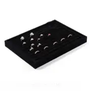 Stackable Velvets Jewelry Tray for Drawer Storage Rings Display Stand