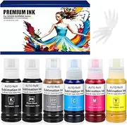 YeaImage 552 Sublimation Ink Refill Bottle Use for EcoTank Photo ET-8550, EcoTank Photo ET-8500（BK PBK C M Y GY, 600ml）