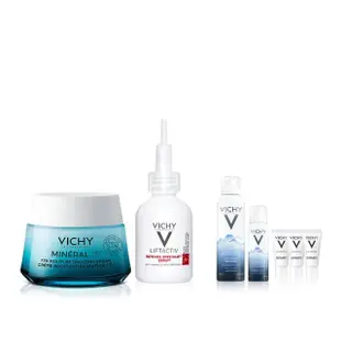 【VICHY 薇姿】抗皺鎖水全效組★M89穩膚修護潤亮保濕霜 50ml+A醇新生緊緻澎亮精華 30ml(保濕修復)