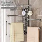 Multi Pole Bath Hanger Shelf Rotatable Storage Rack Kitchen Organizer Shelves