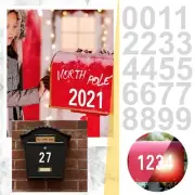 1PC White Reflective Mailbox Numbers Stickers For Outside Address 0 9 NEW-