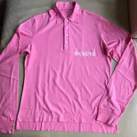 在飛比找蝦皮購物優惠-保證正品 Dsquared2 D2 粉紅色 長袖POLO衫 